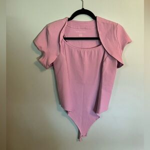 American Eagle Cami Bodysuit with Cardigan